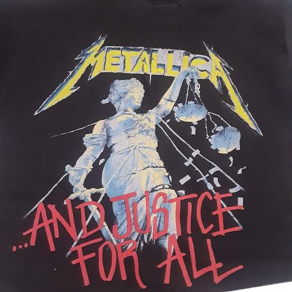 Alstyle Metallica Women's And Justice For All Double Sided T Shirt - Picture 1 of 6